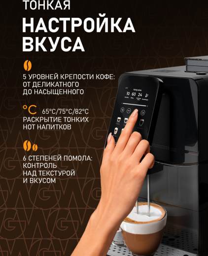 ���������� Weissgauff WCM-345 Automatic ColorTouch Cappuccino Nero