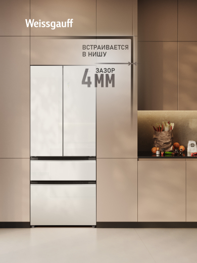 ��������������� ����������� Weissgauff WFD 450 Built-in Inverter NoFrost White Glass