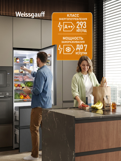 ��������������� ����������� Weissgauff WFD 420 Total NoFrost Inverter Dark Grey