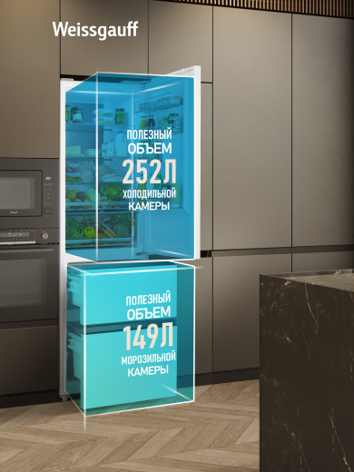 ��������������� ����������� Weissgauff WFD 420 Total NoFrost Inverter White
