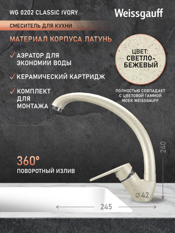 ��������� Weissgauff WG 0202 Classic Ivory