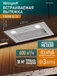 �������� ������������ ������� Weissgauff BOX 455 Inox