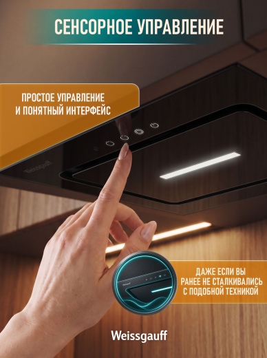 �������� ������������ ������� Weissgauff Aura 456 Touch Black Glass
