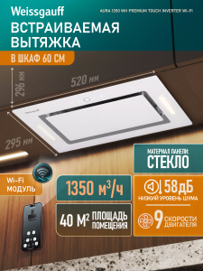 �������� ������������ ������� � Wi-Fi � ���������� Weissgauff Aura 1350 WH Premium Touch Inverter Wi-Fi