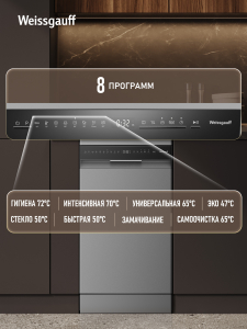 ������������� ������ c ����-����������� � ���������� Weissgauff DW 4508 Inverter Autoopen Inox