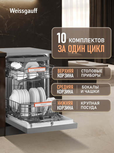 ������������� ������ c ����-����������� � ���������� Weissgauff DW 4508 Inverter Autoopen Inox