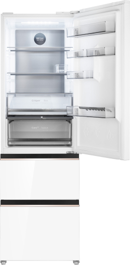 ��������������� ����������� Weissgauff WFD 420 Total NoFrost Inverter White Glass