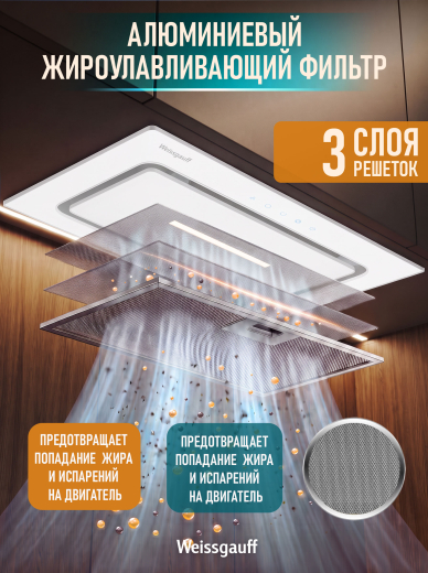 �������� ������������ ������� Weissgauff Aura 452 Touch White Glass