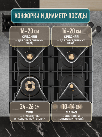 �������� ������ Weissgauff HGG 641 BV Volcano Burner Nano Glass