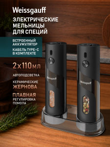 ��������� ��� ������ ������������� Weissgauff WGM 110 Set Black