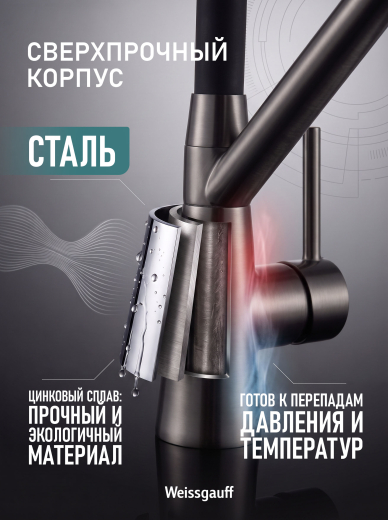 �������� ��������� Weissgauff WKF 3412 Dark Grey Pure Water
