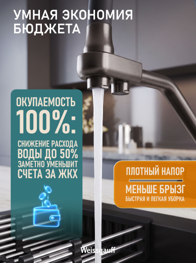 �������� ��������� Weissgauff WKF 3412 Dark Grey Pure Water