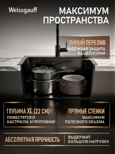 ����� ��� ����� �� ����������� ����� Weissgauff WKS 5050-2 Black Nano