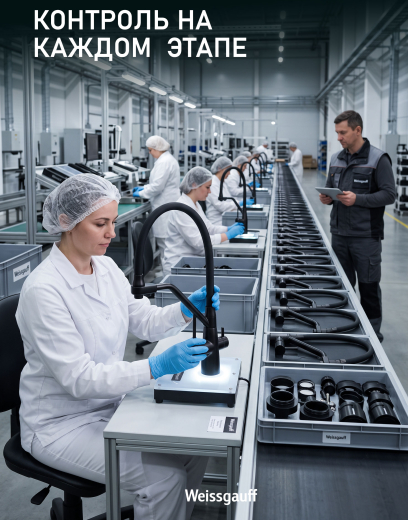�������� ��������� Weissgauff WKF 3422 inox/black pure water