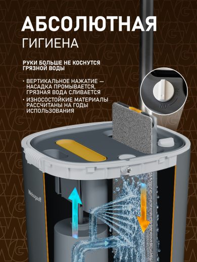 ����� ������ � ������� � ������ � ����������� ���� Weissgauff WSM-12 AquaRinse
