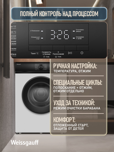 C��������� ������ � ���������� � ����� Weissgauff WM 39106 Inverter Steam