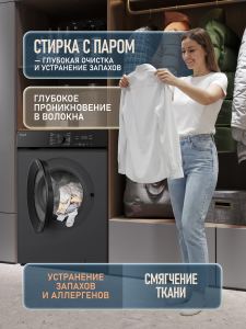 C��������� ������ � ���������� � ����� Weissgauff WM 39106 Inverter Steam Grey