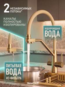 �������� ��������� Weissgauff WKF 3422 gold/beige pure water