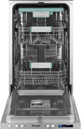 Умная встраиваемая посудомоечная машина с Wi-Fi, лучом на полу и авто-открыванием Weissgauff BDW 4533 D Wi-Fi (модификация 2024 года)