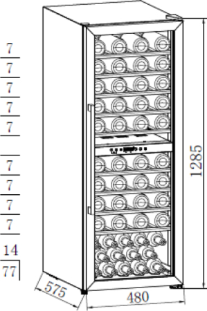   Weissgauff WWC-77 DB DualZone