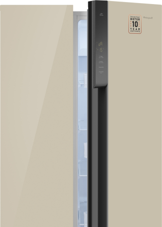     Weissgauff WSBS 500 Inverter NoFrost Beige Glass
