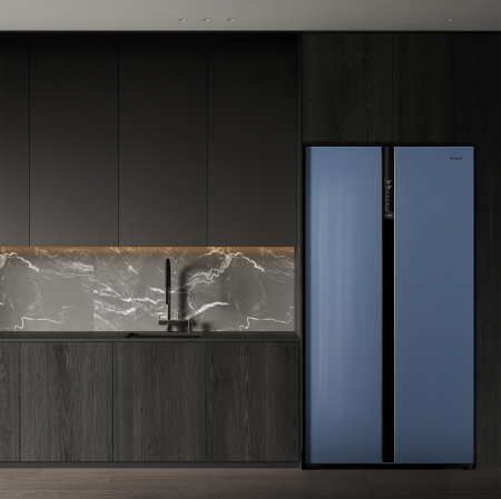     Weissgauff WSBS 600 NoFrost Inverter Blue Glass
