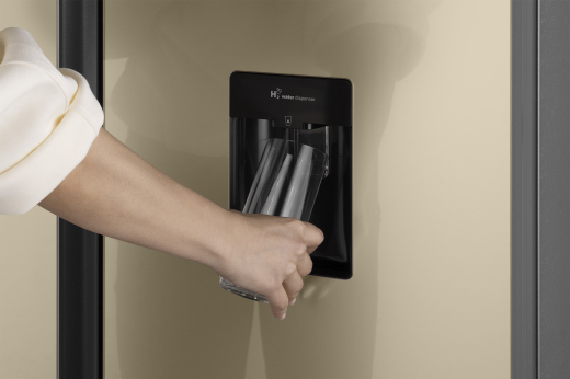 WSBS 590 Inverter NoFrost Water Dispenser Beige Glass (126257)