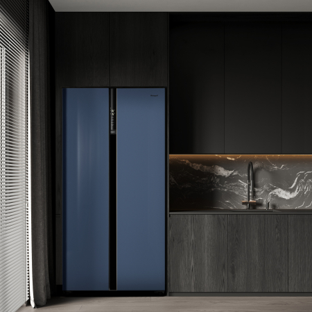     Weissgauff WSBS 600 NoFrost Inverter Blue Glass