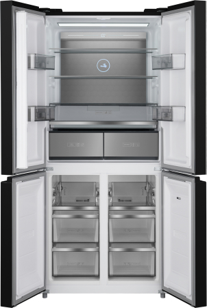     Weissgauff WCD 590 Nofrost Inverter Premium EcoFresh Black Glass