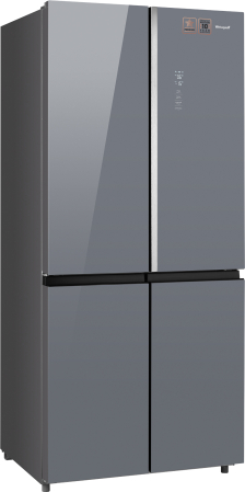     Weissgauff WCD 590 Nofrost Inverter Premium EcoFresh Dark Grey Glass