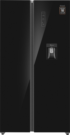 WSBS 590 Inverter NoFrost Water Dispenser Black Glass (121743)