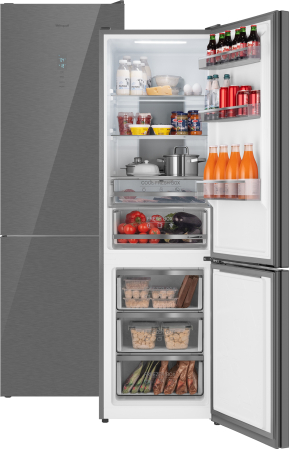   Weissgauff WRK 195 D Full NoFrost Inox Glass