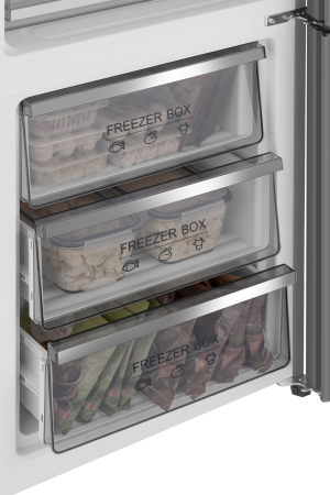   Weissgauff WRK 195 D Full NoFrost Dark Grey Glass 