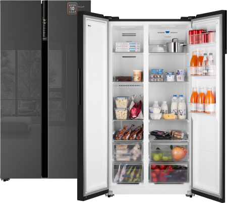     Weissgauff WSBS 600 NoFrost Inverter Inox Glass