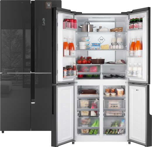 ��������������� ����������� � ���������� Weissgauff WCD 450 Inox Glass NoFrost Inverter 