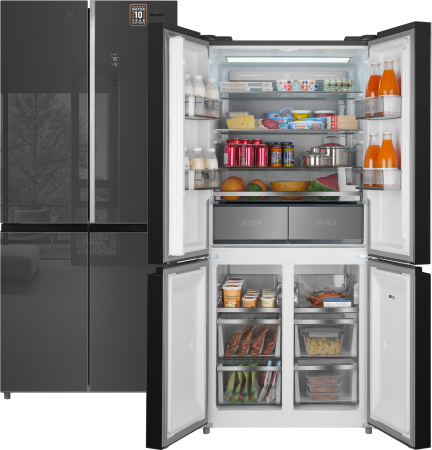     Weissgauff WCD 590 NoFrost Inverter Premium EcoFresh Inox Glass