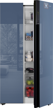     Weissgauff WSBS 600 NoFrost Inverter Blue Glass