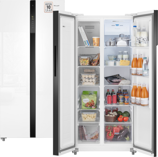 ��������������� ����������� � ���������� Weissgauff WSBS 500 Inverter NoFrost White Glass 