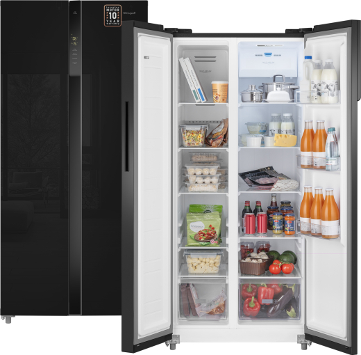��������������� ����������� � ���������� Weissgauff WSBS 500 Inverter NoFrost Black Glass
