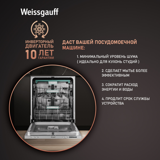 ������������ ������������� ������ � ����� �� ����, ����-����������� � ���������� Weissgauff BDW 6073 D (����������� 2025 ����)