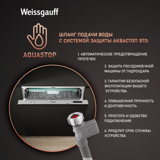 ������������ ������������� ������ � ����� �� ����, ����-����������� � ���������� Weissgauff BDW 6073 D (����������� 2025 ����)