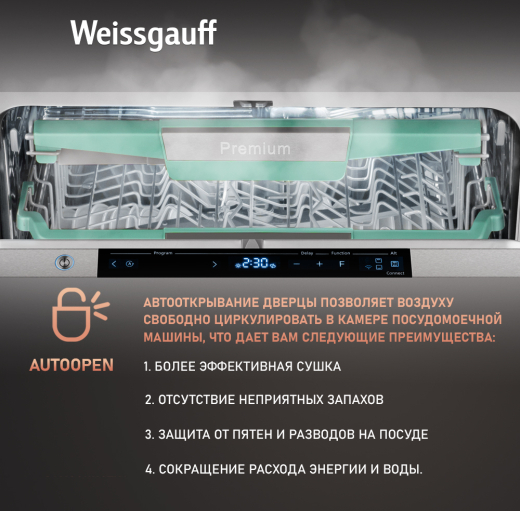 ����� ������������ ������������� ������ � Wi-Fi, ����� �� ����, ����-����������� � ���������� Weissgauff BDW 6150 Touch DC Inverter Wi-Fi (����������� 2025 ����)