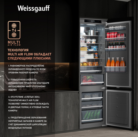     Weissgauff WRKI 2000 Total NoFrost Inverter Premium Ecofresh Inox