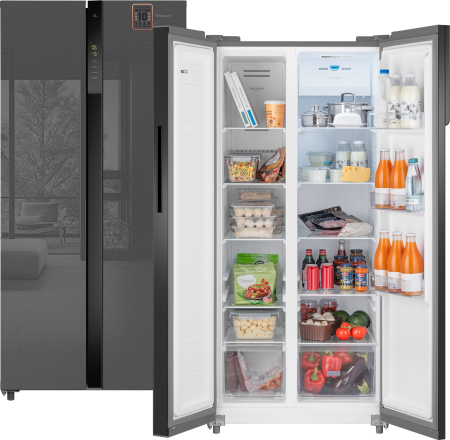     Weissgauff WSBS 500 Inverter NoFrost Bru Steel Glass