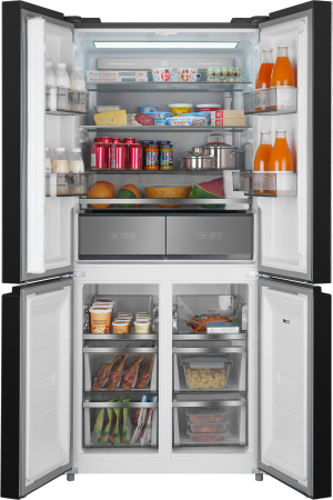     Weissgauff WCD 590 NoFrost Inverter Premium Ecofresh Bru Steel Glass