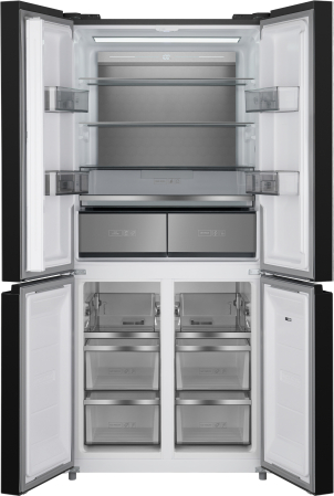     Weissgauff WCD 590 NoFrost Inverter Premium Ecofresh Bru Steel Glass