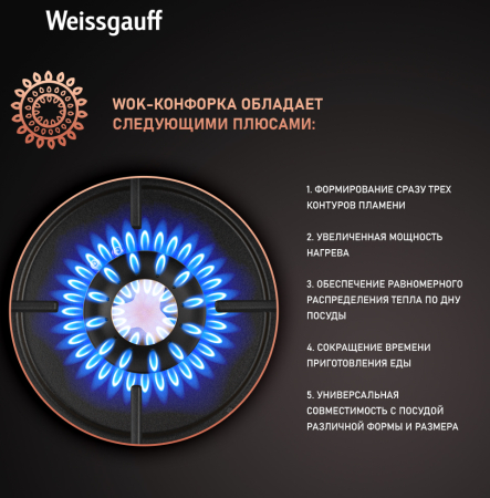   Weissgauff HGG 641 BV Volcano Burner Nano Glass