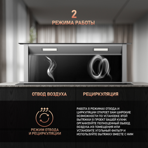 �������� ������������ � ���������� ������� Weissgauff Down Draft 900 Touch Premium Inox