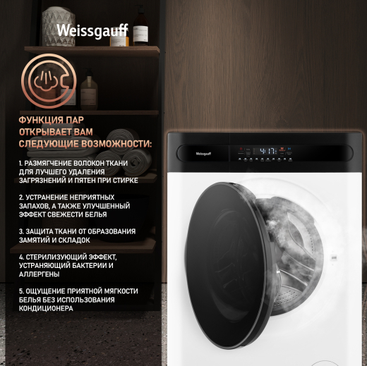 ���������� ������ � ������, ���������� � ����� Weissgauff WMD 49411 DC Inverter Steam