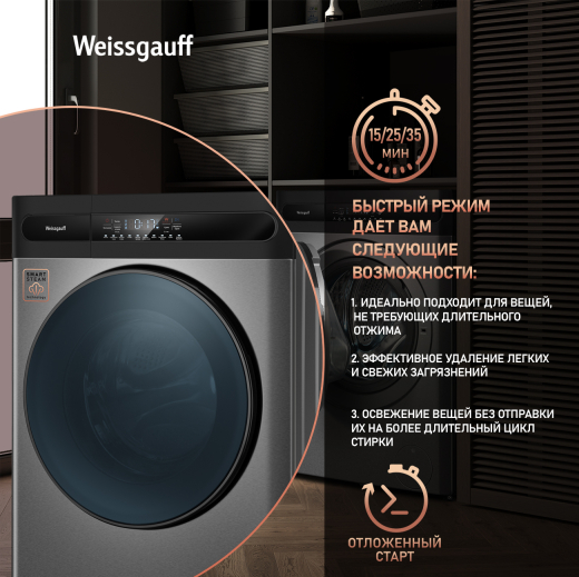 ���������� ������ � ������, ���������� � ����� Weissgauff WMD 49411 DC Inverter Steam Grey
